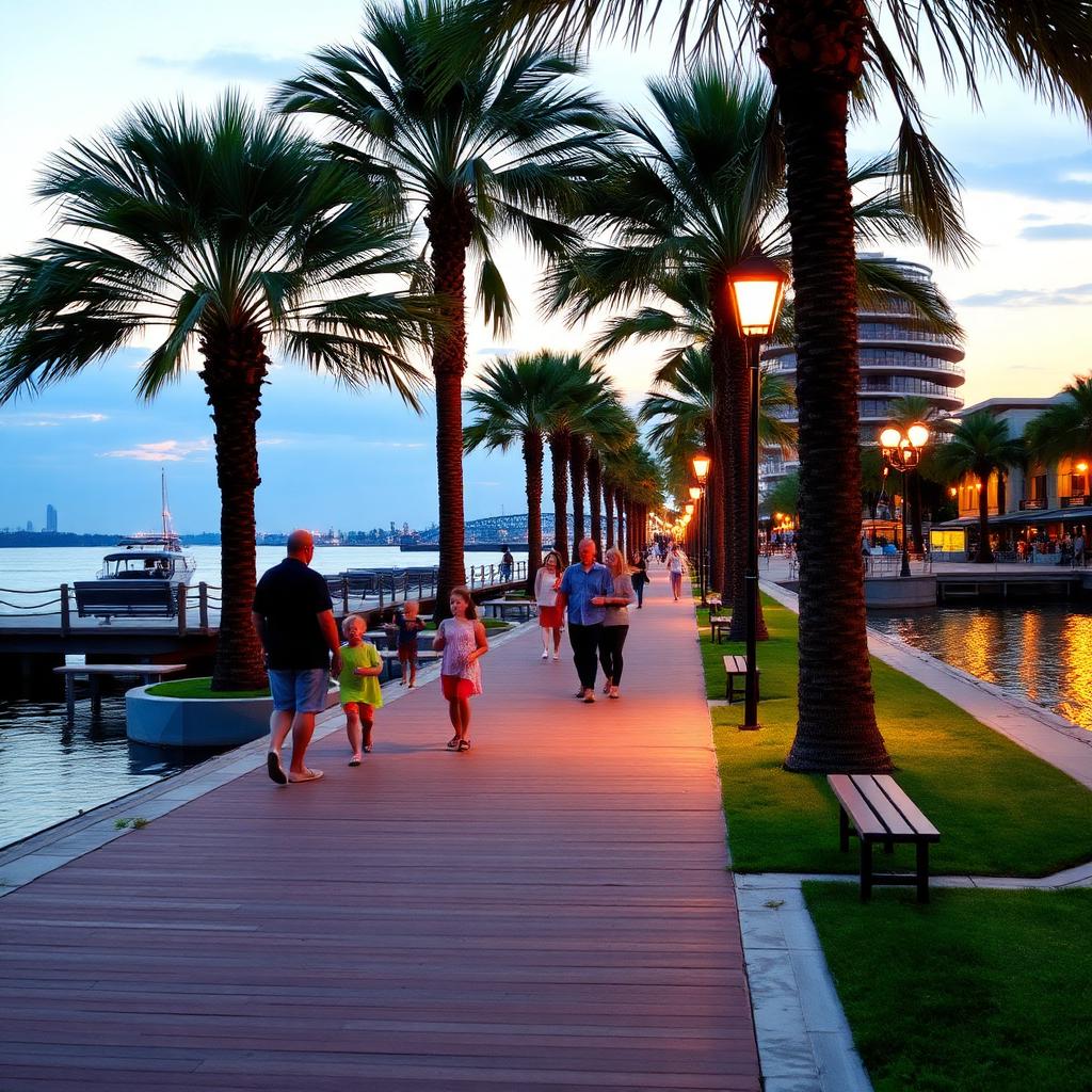 Reel · Riverside promenade walk-through.